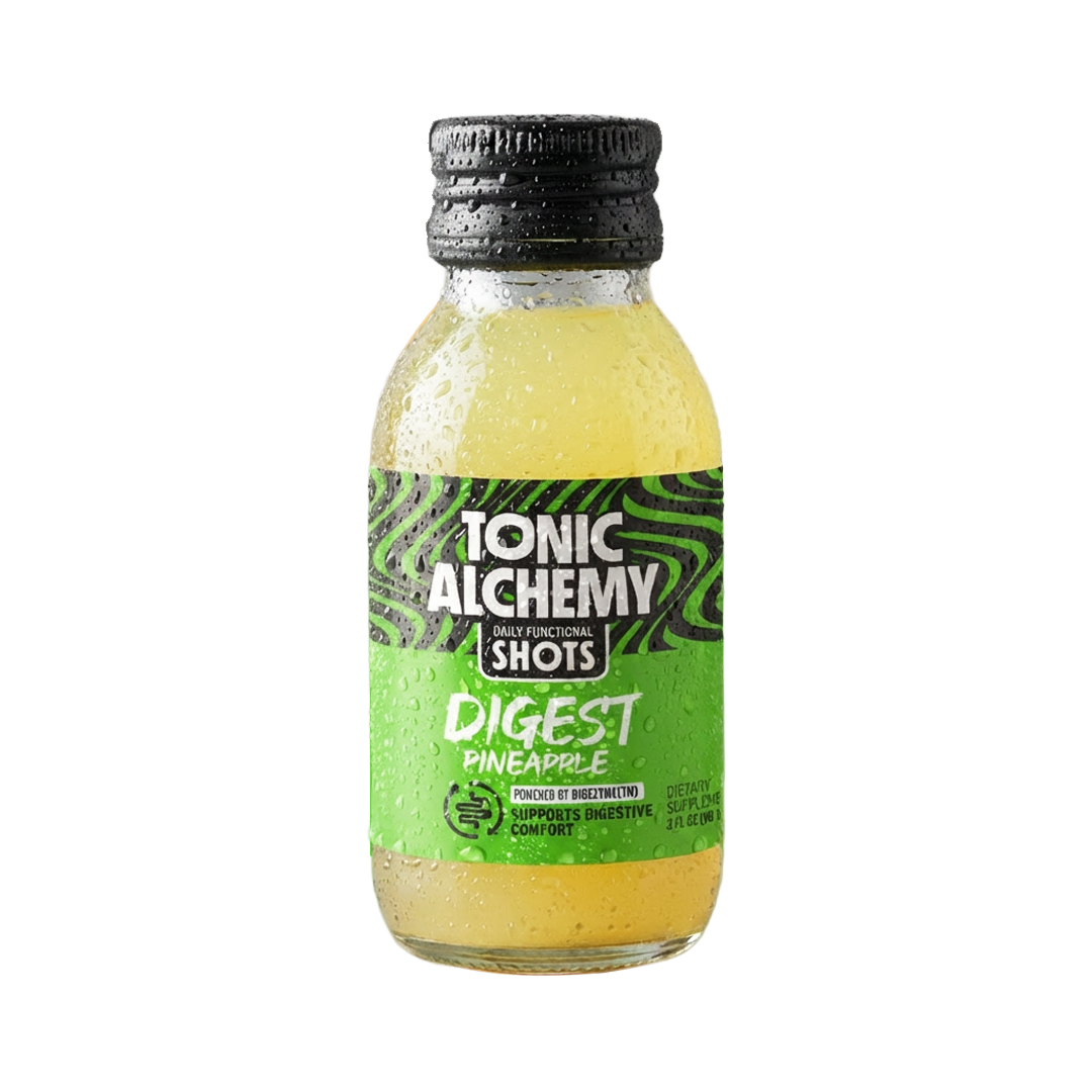 Tonic Alchemy DIGEST Pineapple Daily Functional Shot - DigeZyme Multi-Enzyme Complex Digestive Support