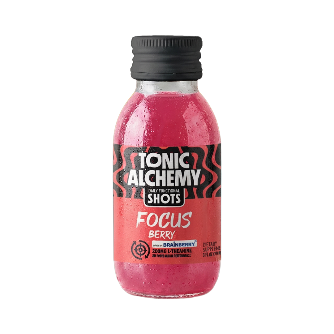 Tonic Alchemy FOCUS Berry Daily Functional Shot - 200mg L-Theanine Brainberry Cognitive Support