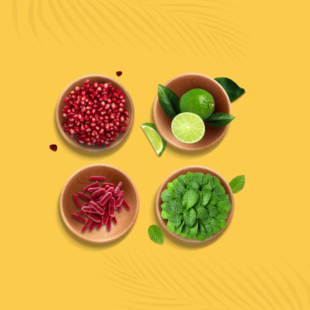 Pomegranate, Mint & Lime Synbiotic Soda